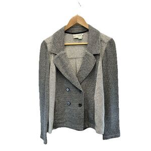 Anthropologie Milica Tweed Knit Blazer Gray Medium Women’s Career Jacket